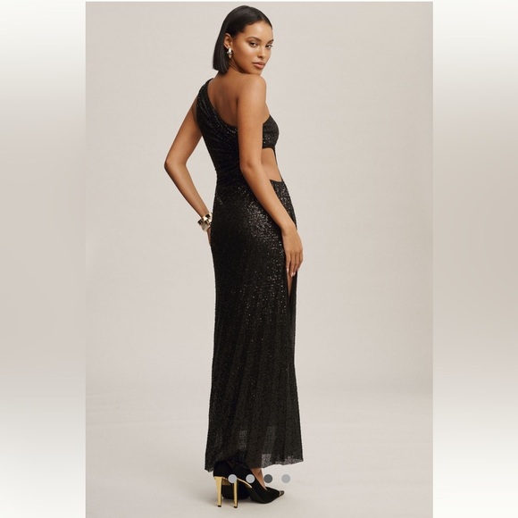 Anthropologie NWT Delfi Collective Sequin Solie
One-Shoulder Dress size L. - Picture 4 of 8